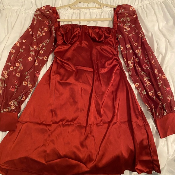 Weworewhat Puff Sleeves Roses Daisies 